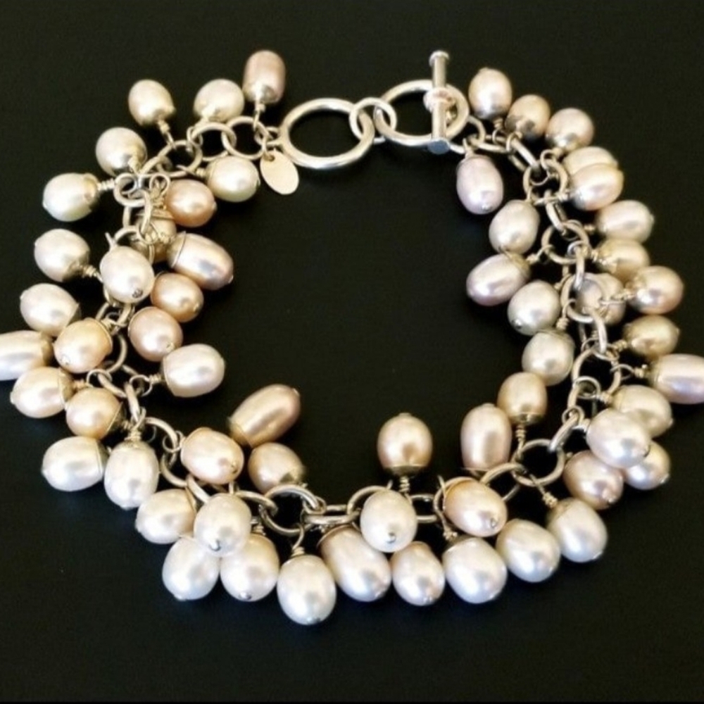 SILPADA RETIRED White & Pink CHA CHA bracelet B1072 - Picture 3 of 8